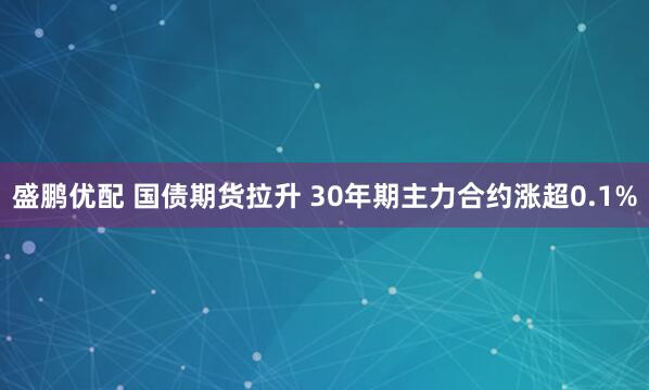 盛鹏优配 国债期货拉升 30年期主力合约涨超0.1%